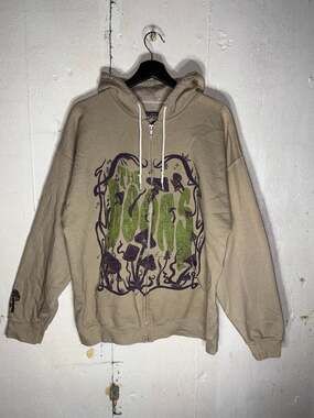 The Doors Mushroom Graphic Zip-Up Hoodie Sweatshirt